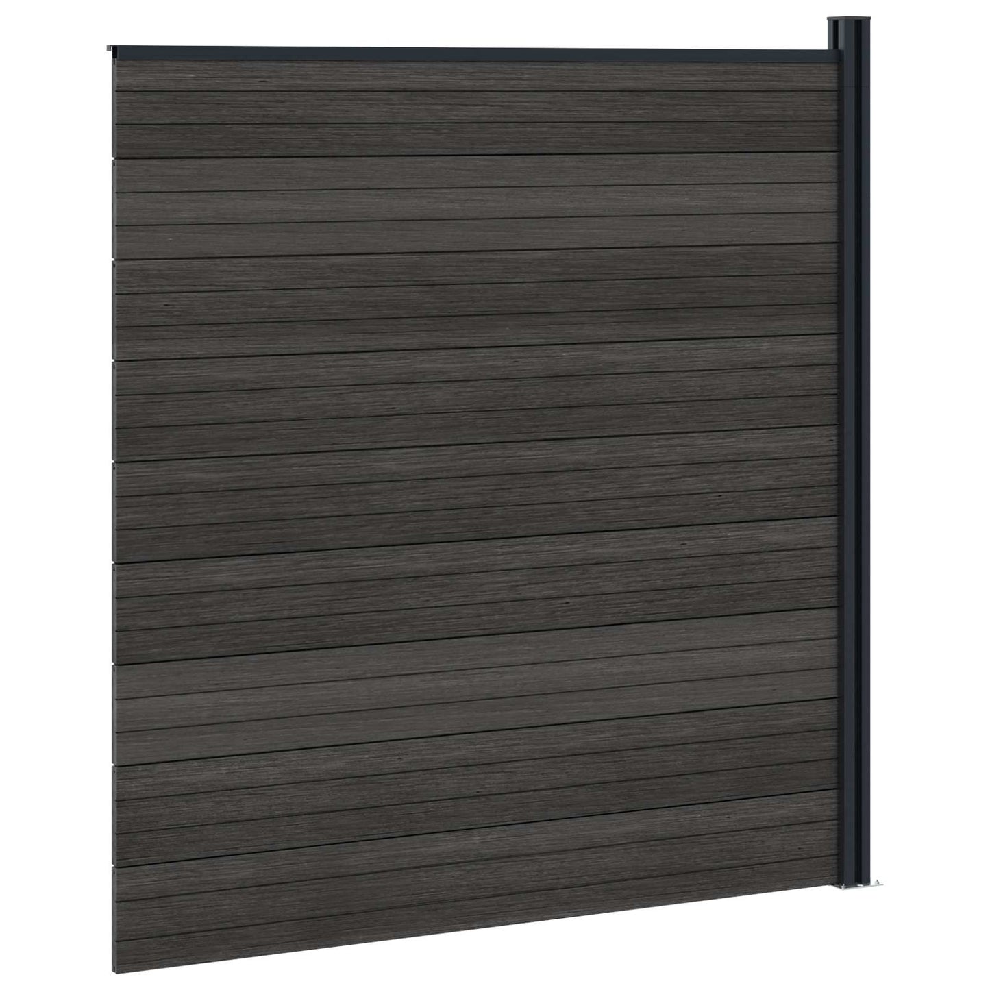 Hekpaneel WPC en Aluminium Zwart