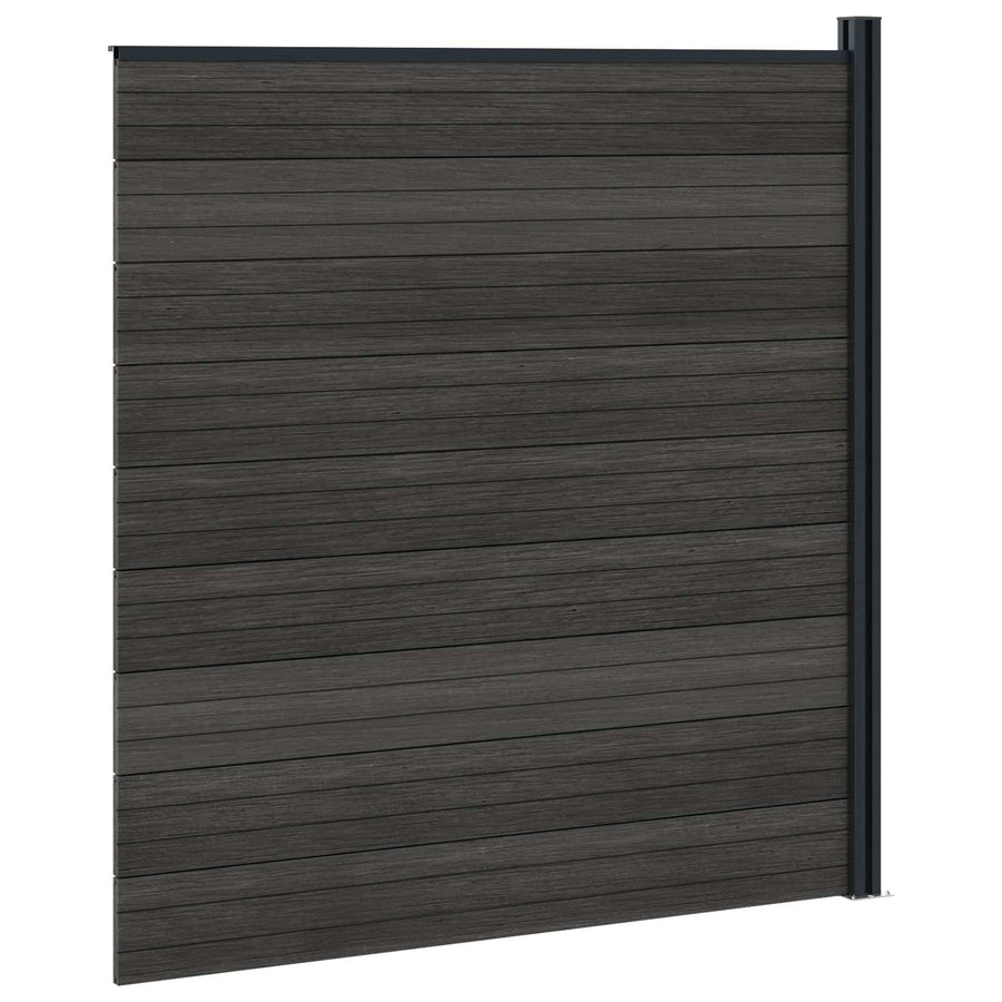Hekpaneel WPC en Aluminium Zwart