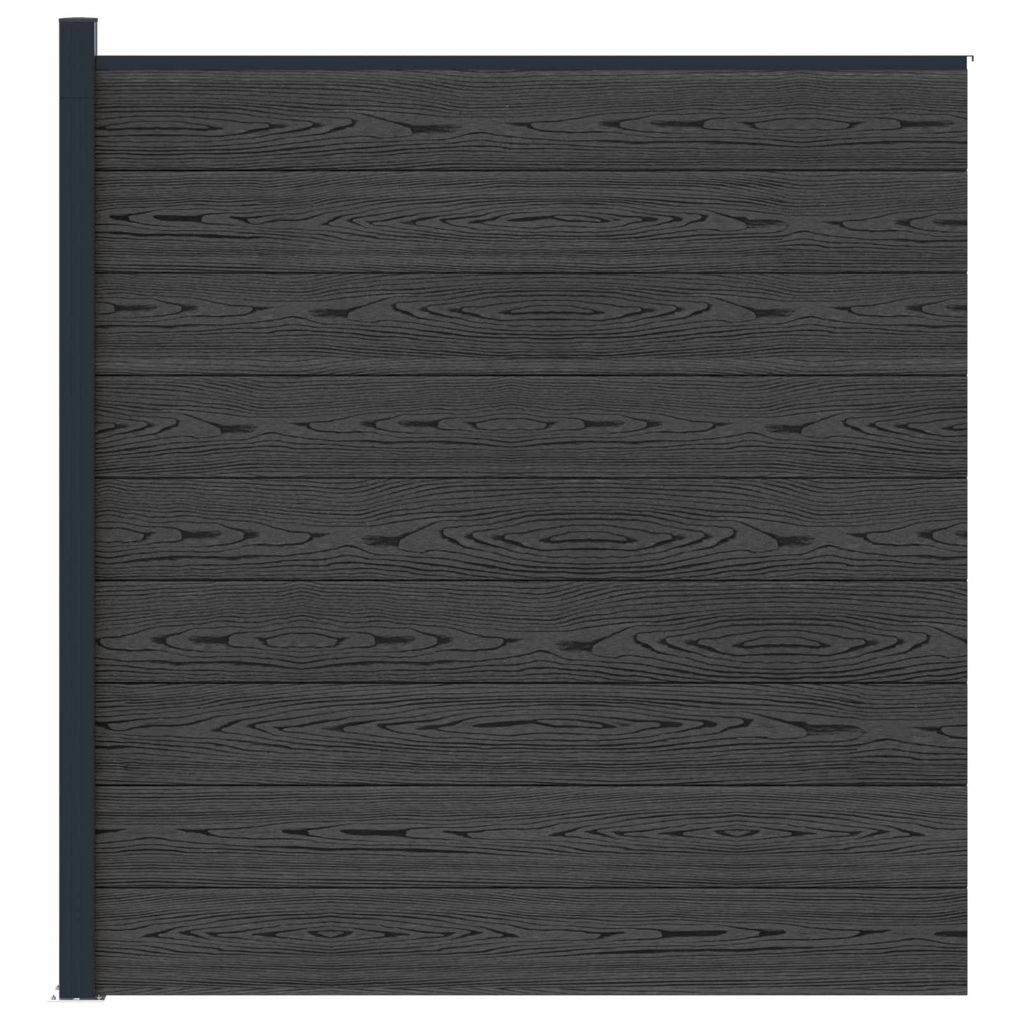 Hekpaneel WPC en Aluminium Zwart
