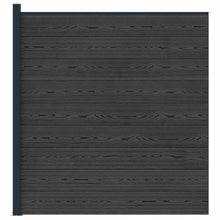 Hekpaneel WPC en Aluminium Zwart