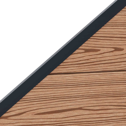 Hekpaneel WPC en Aluminium Bruin