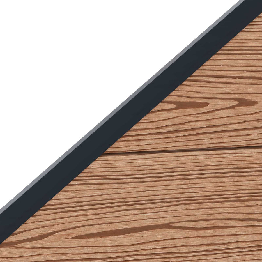Hekpaneel WPC en Aluminium Bruin