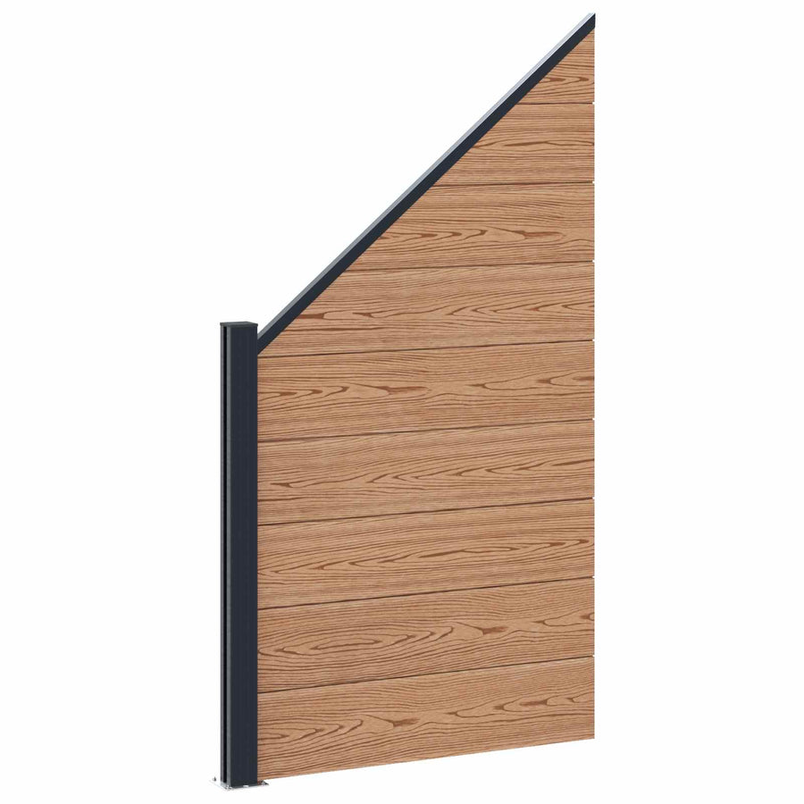 Hekpaneel WPC en Aluminium Bruin