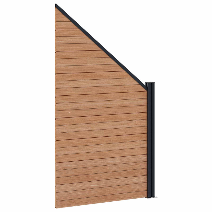 Hekpaneel WPC en Aluminium Bruin