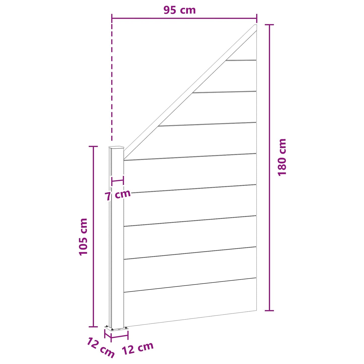 Hekpaneel WPC en Aluminium Bruin