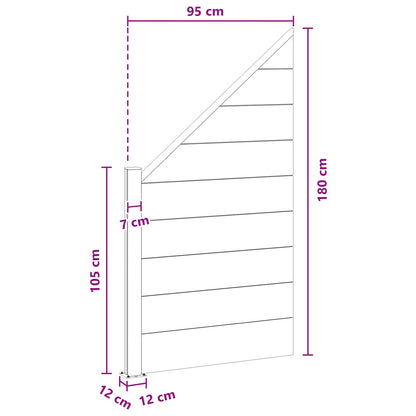 Hekpaneel WPC en Aluminium Bruin