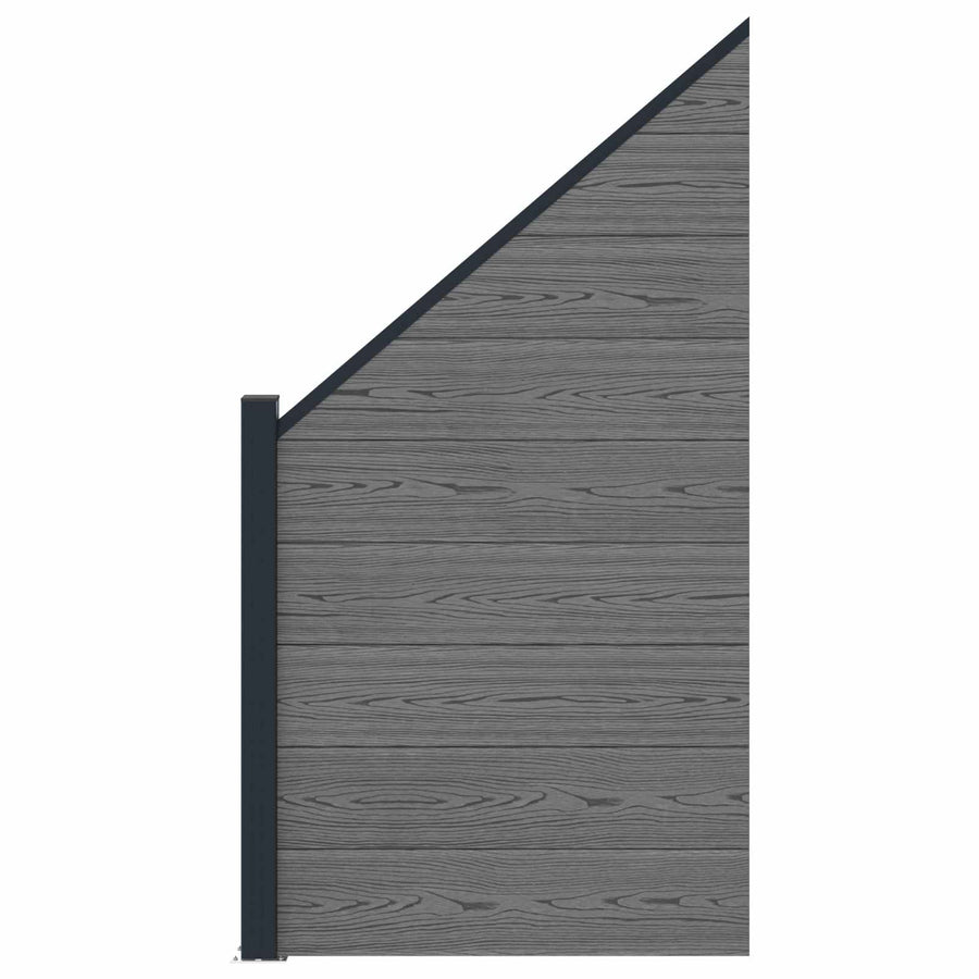 Hekpaneel WPC en Aluminium Grijs