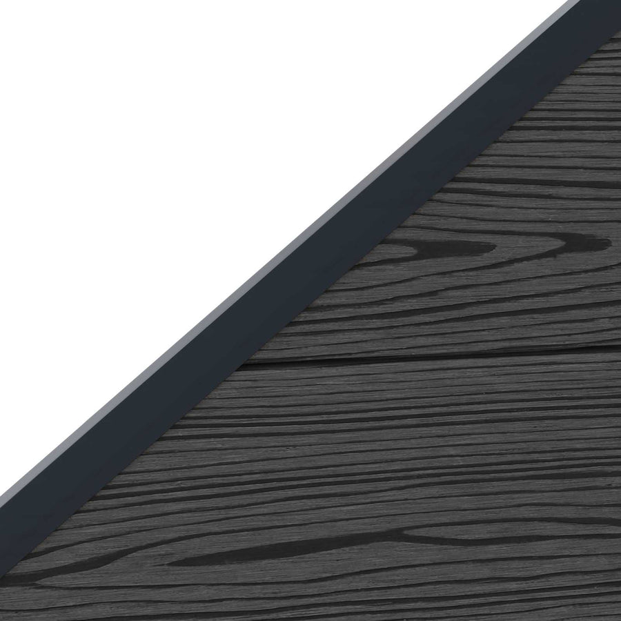Hekpaneel WPC en Aluminium Zwart