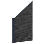 Hekpaneel WPC aluminium 95x180 cm zwart