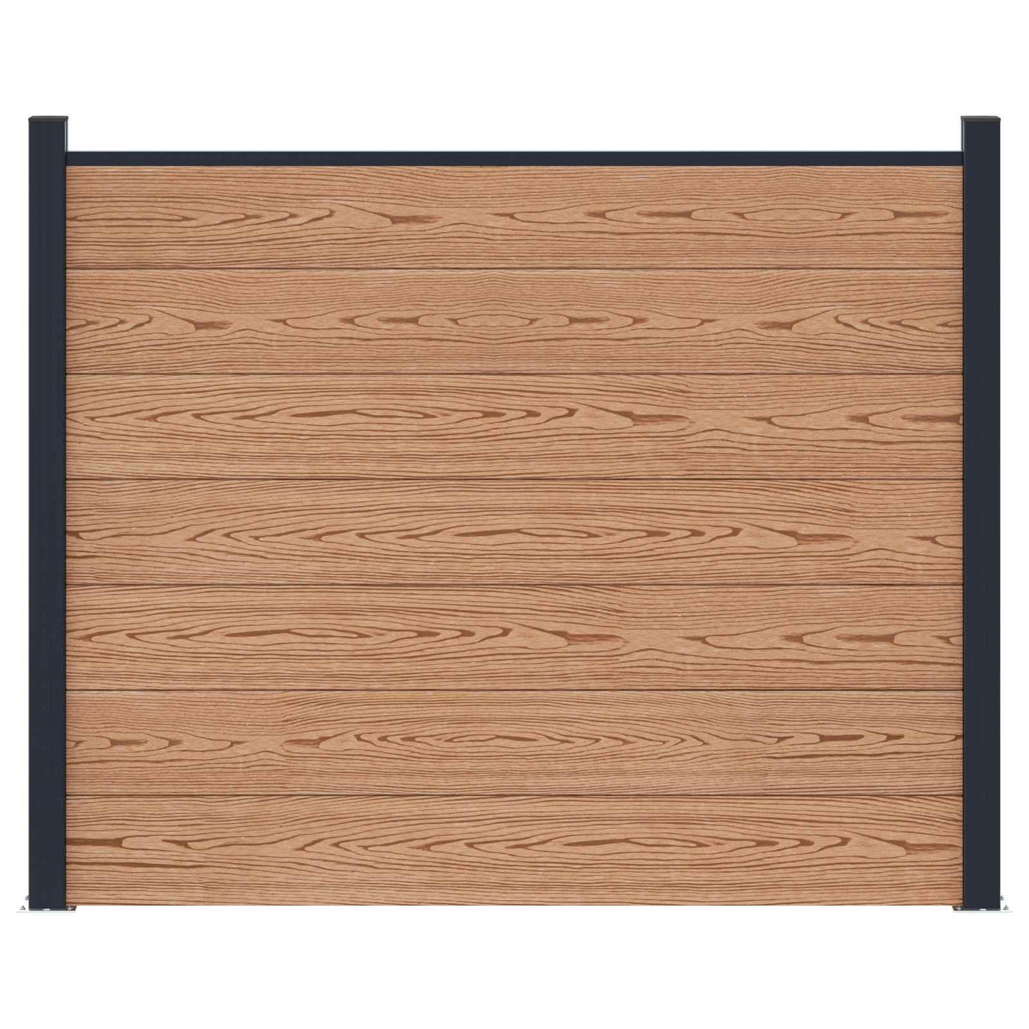 Hekpaneel WPC en Aluminium Bruin