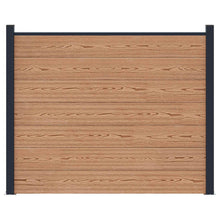 Hekpaneel WPC en Aluminium Bruin