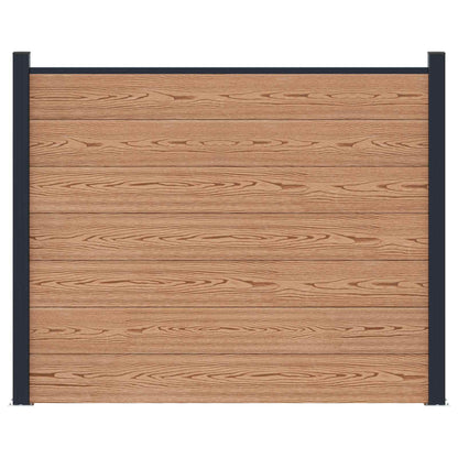 Hekpaneel WPC en Aluminium Bruin