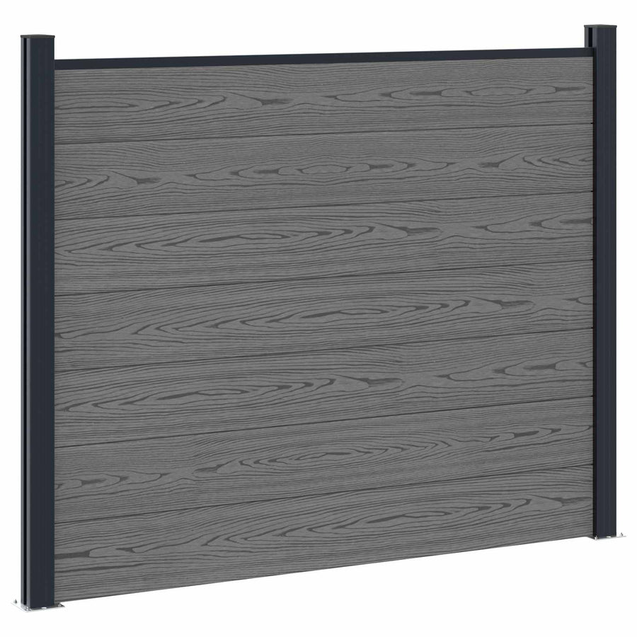Hekpaneel WPC en Aluminium Grijs