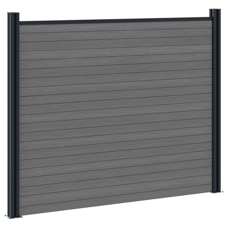 Hekpaneel WPC en Aluminium Grijs