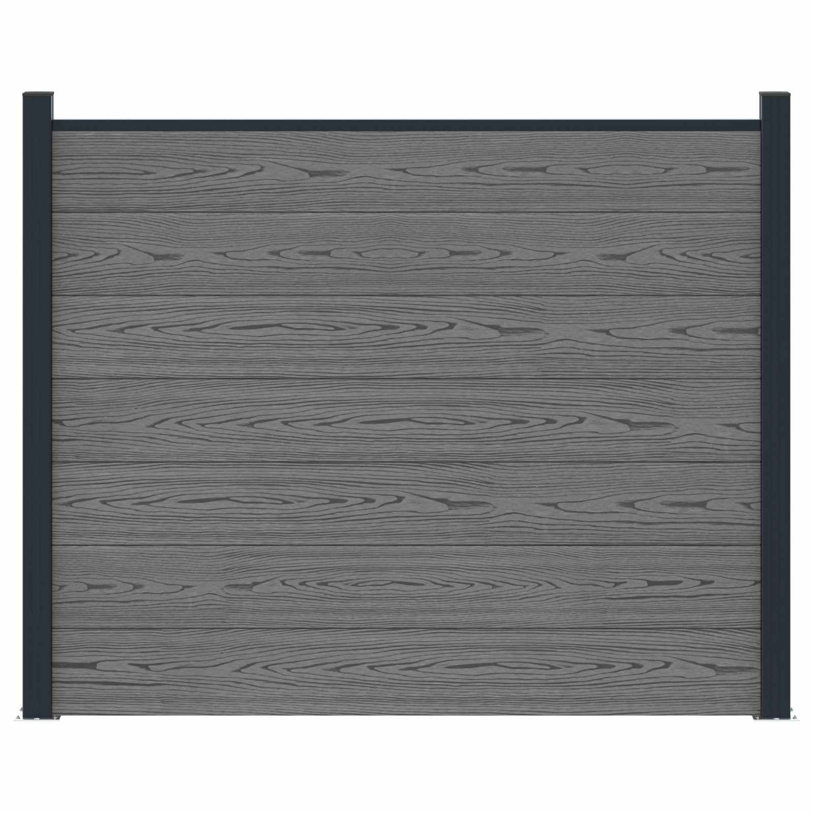 Hekpaneel WPC en Aluminium Grijs