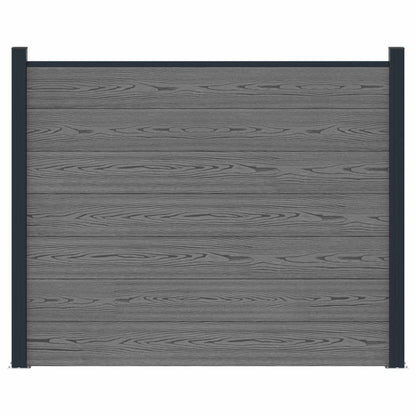 Hekpaneel WPC en Aluminium Grijs