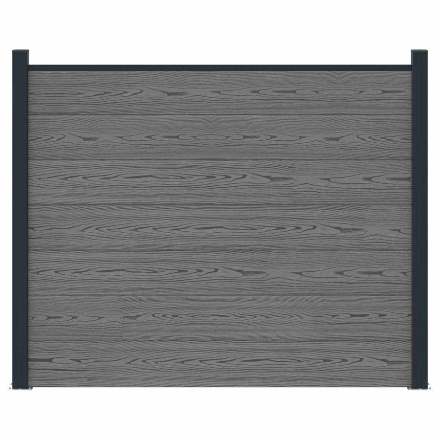 Hekpaneel WPC en Aluminium Grijs