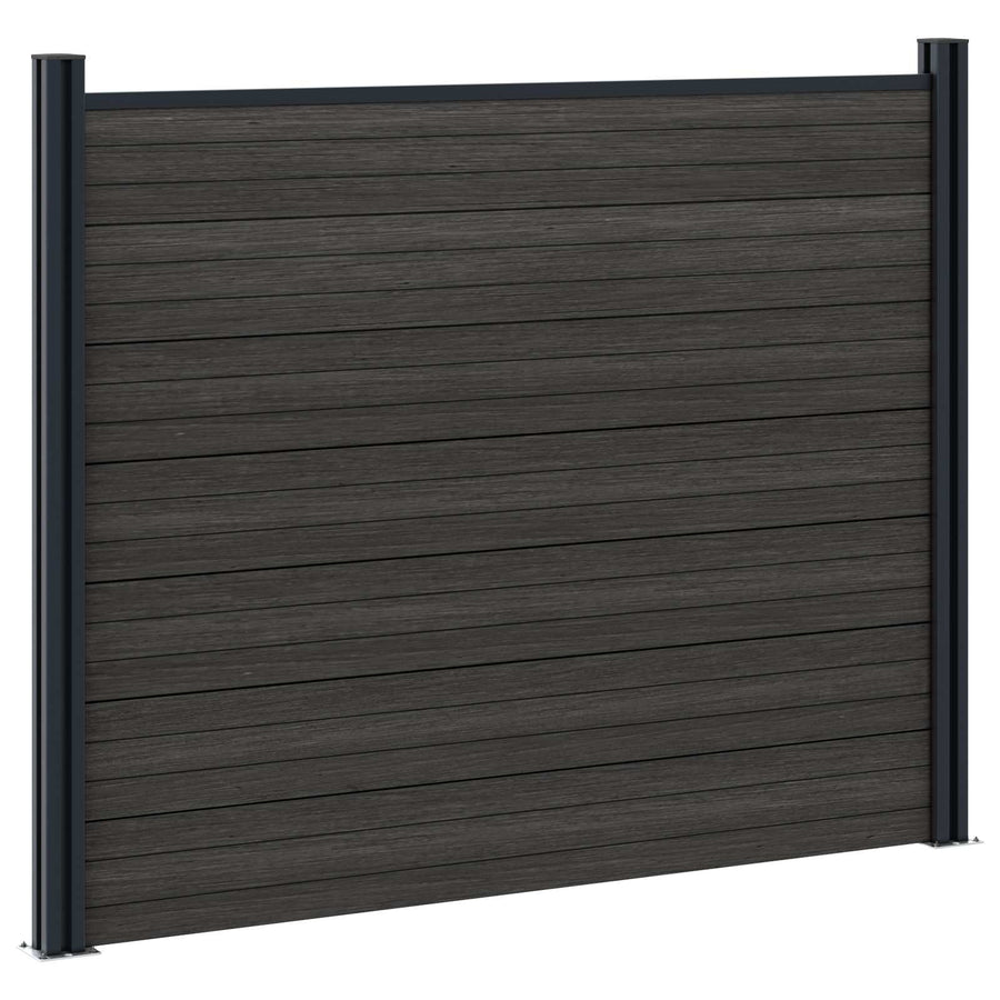 Hekpaneel WPC en Aluminium Zwart