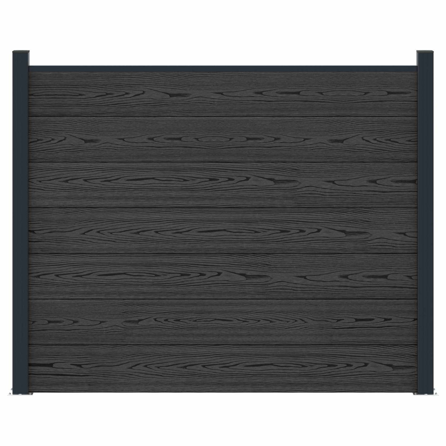 Hekpaneel WPC en Aluminium Zwart