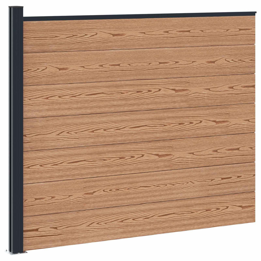 Hekpaneel WPC en Aluminium Bruin