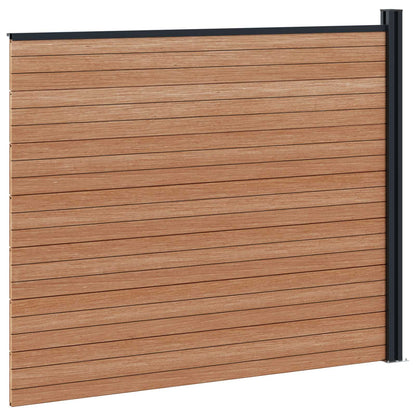 Hekpaneel WPC en Aluminium Bruin