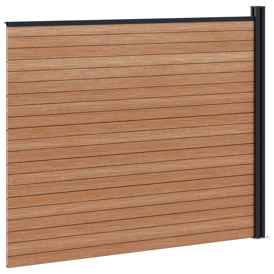 Hekpaneel WPC en Aluminium Bruin