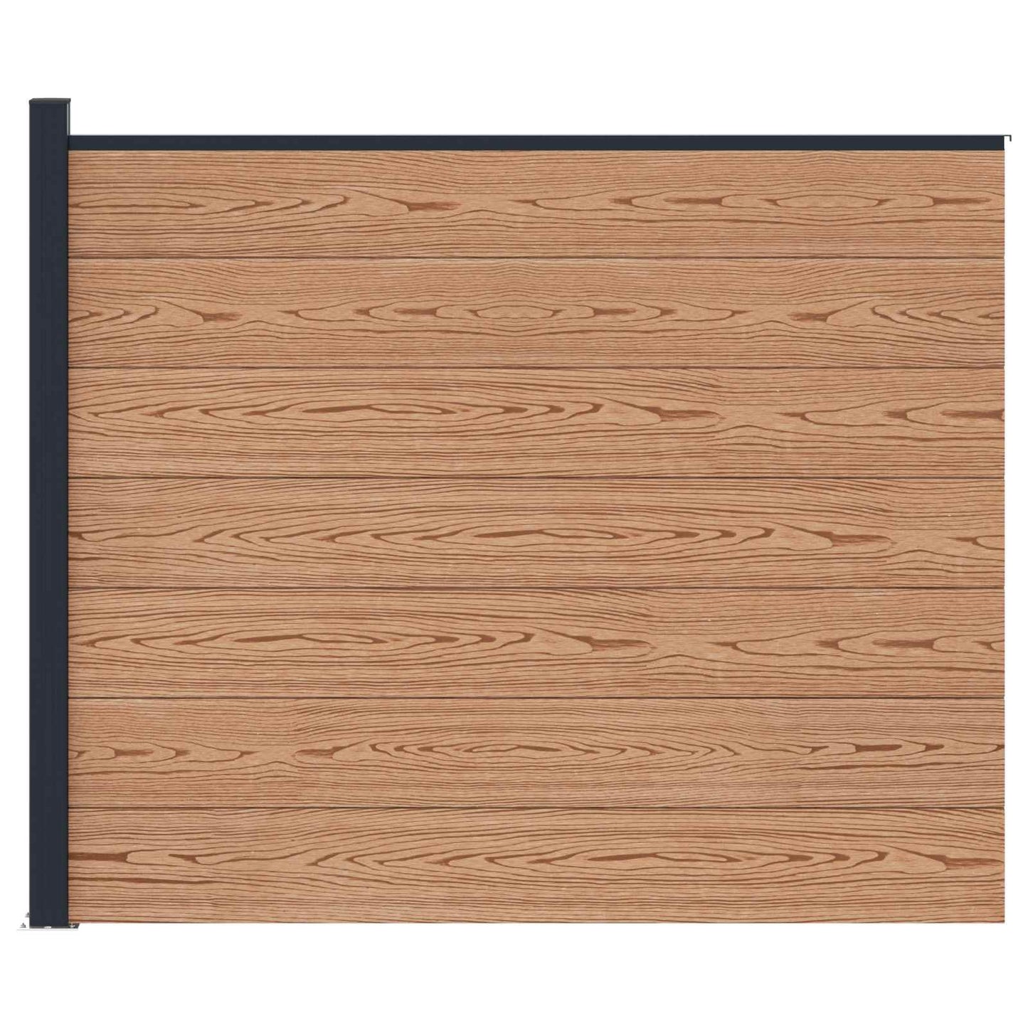 Hekpaneel WPC en Aluminium Bruin