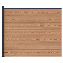 Hekpaneel WPC en Aluminium Bruin