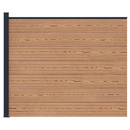 Hekpaneel WPC en Aluminium Bruin