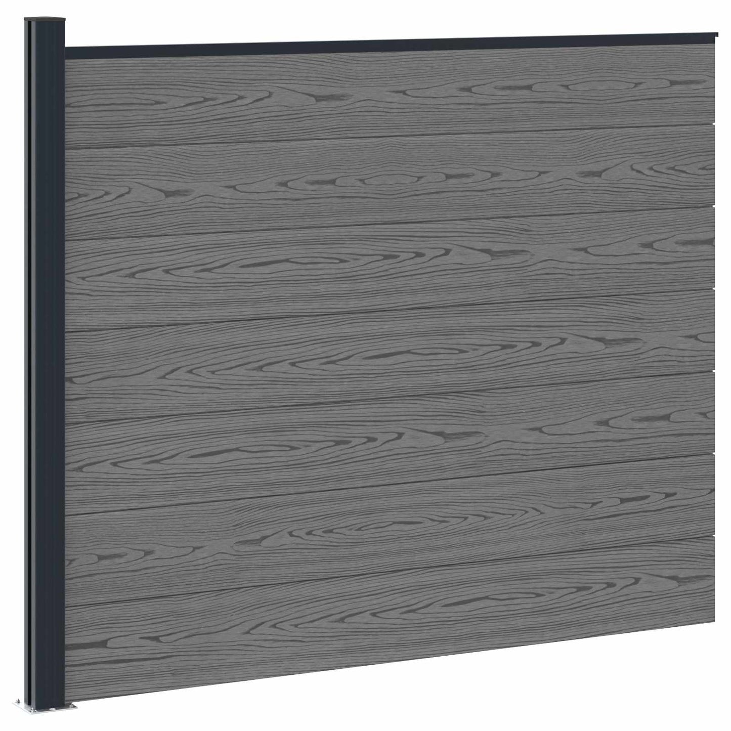 Hekpaneel WPC en Aluminium Grijs