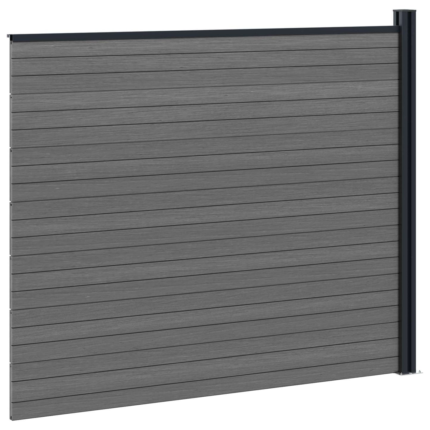 Hekpaneel WPC en Aluminium Grijs