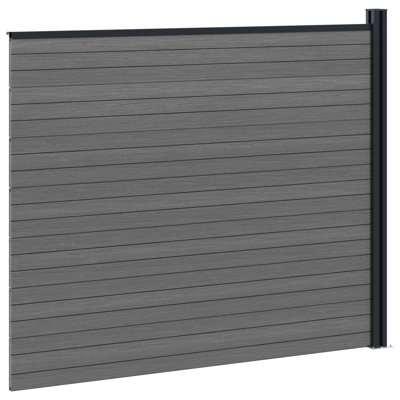 Hekpaneel WPC en Aluminium Grijs