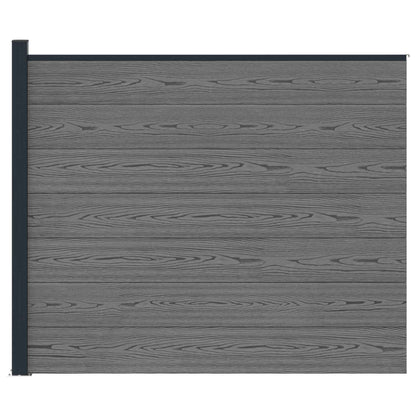 Hekpaneel WPC en Aluminium Grijs