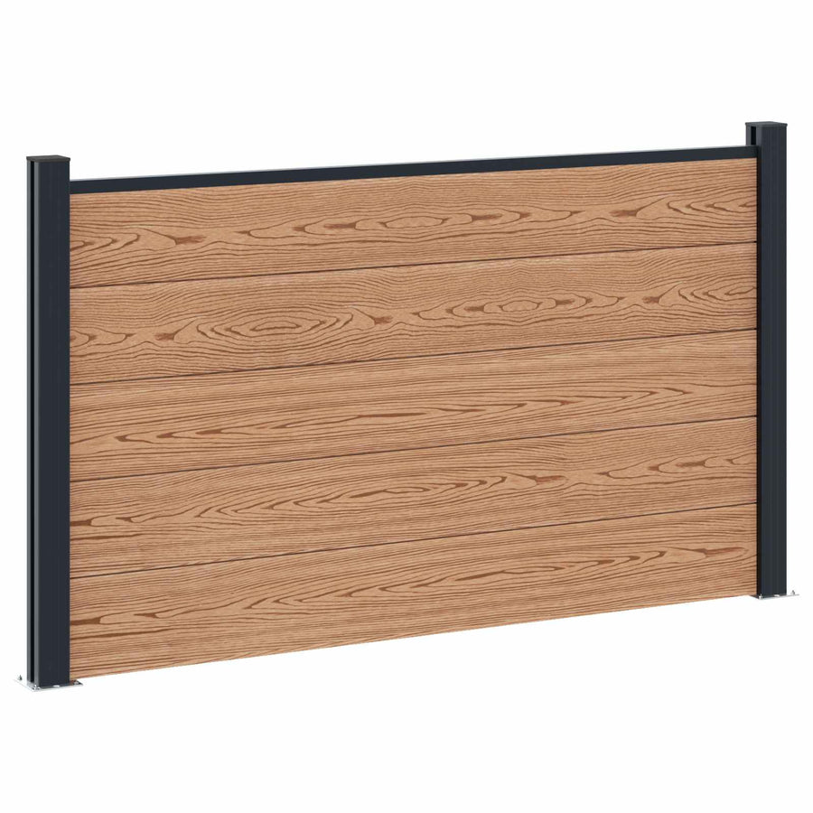 Hekpaneel WPC en Aluminium Bruin