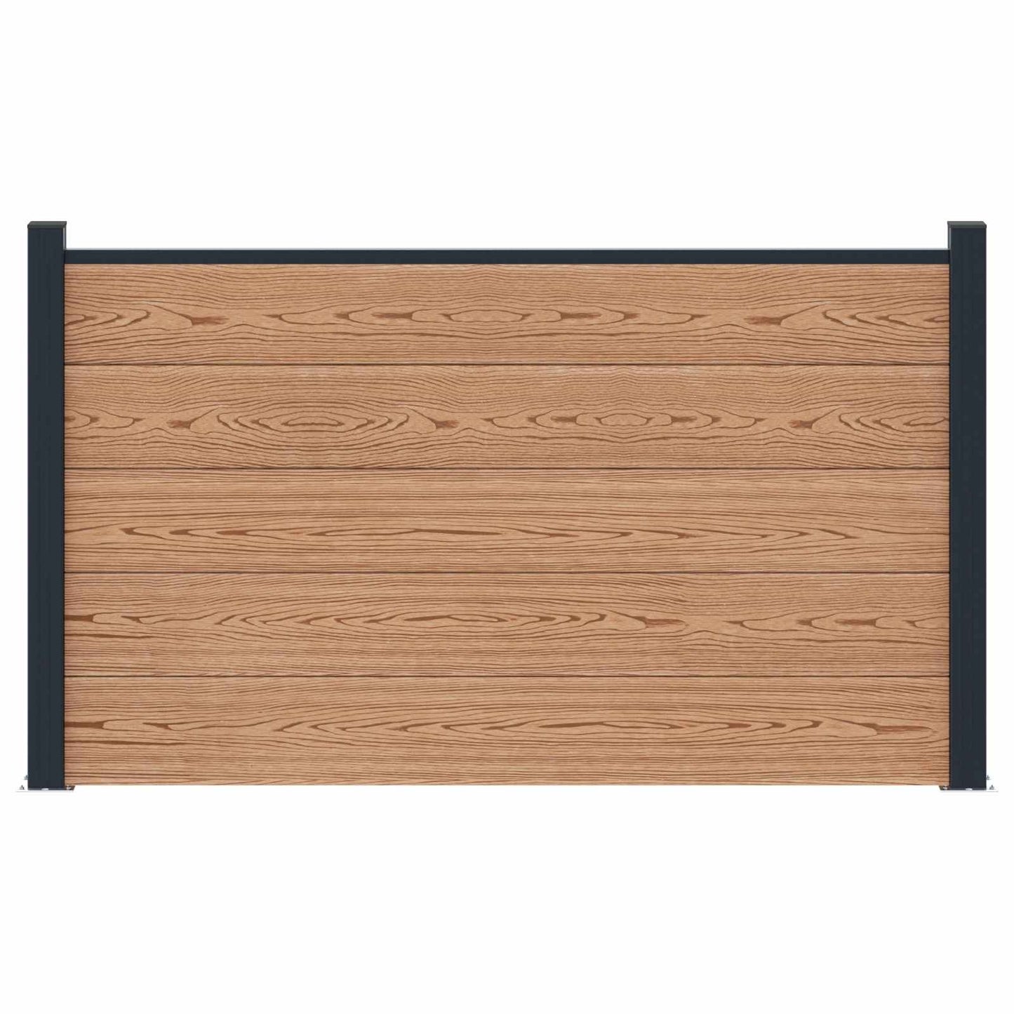 Hekpaneel WPC en Aluminium Bruin