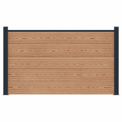 Hekpaneel WPC en Aluminium Bruin