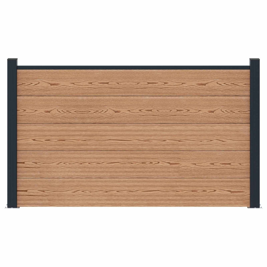 Hekpaneel WPC en Aluminium Bruin