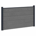 Hekpaneel WPC en Aluminium Grijs