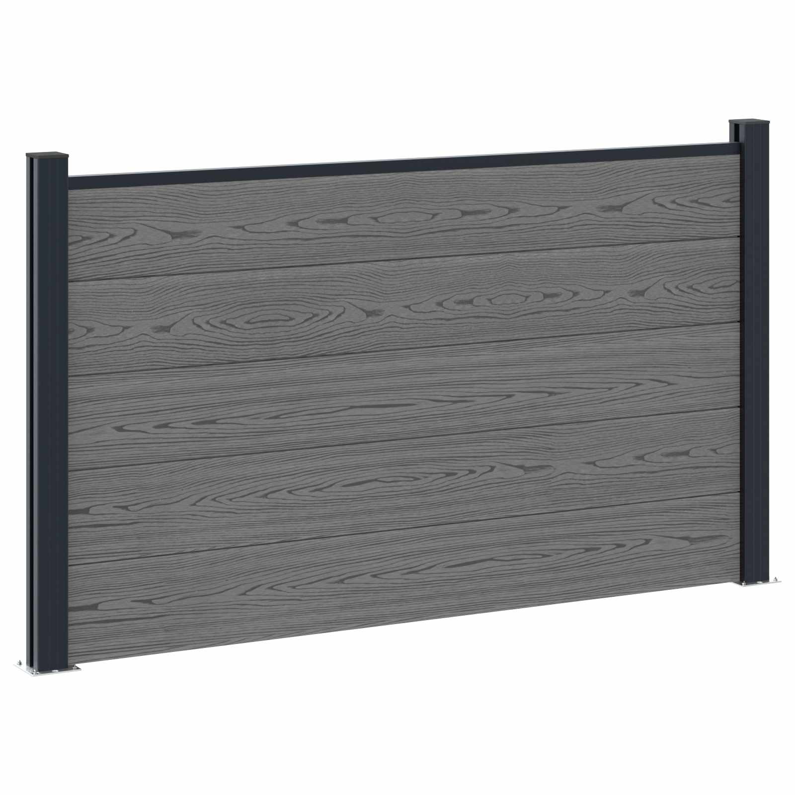 Hekpaneel WPC en Aluminium Grijs