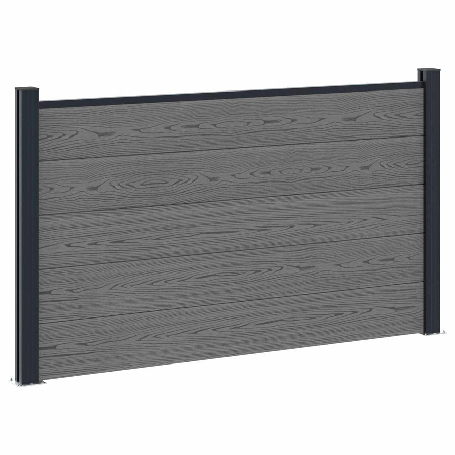 Hekpaneel WPC en Aluminium Grijs