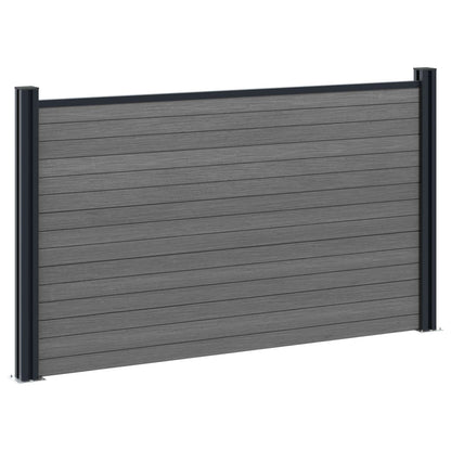 Hekpaneel WPC en Aluminium Grijs