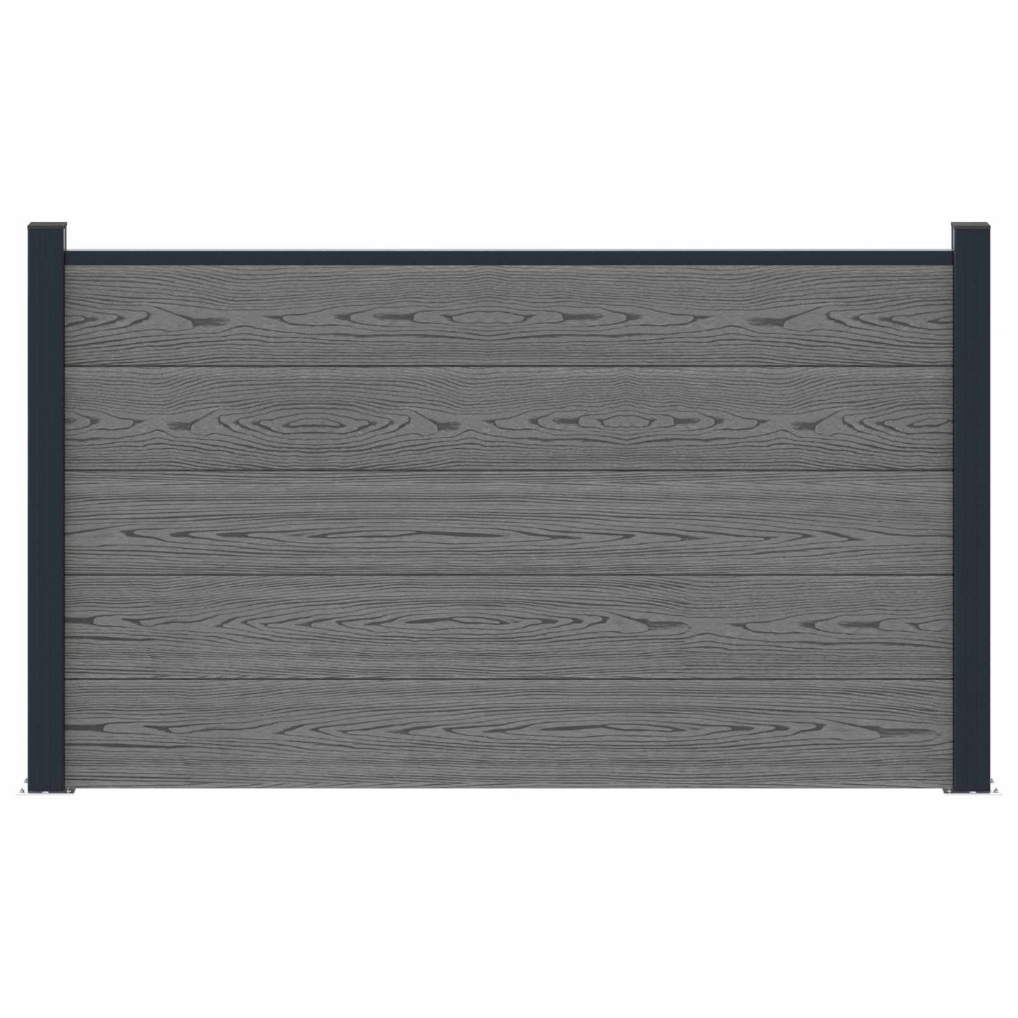 Hekpaneel WPC en Aluminium Grijs