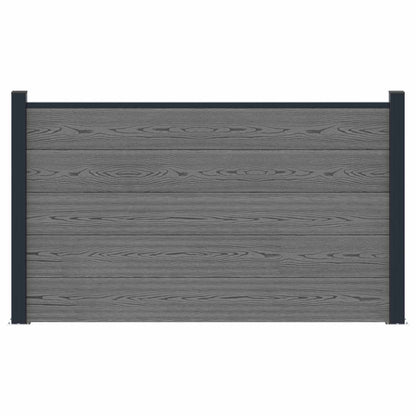 Hekpaneel WPC en Aluminium Grijs