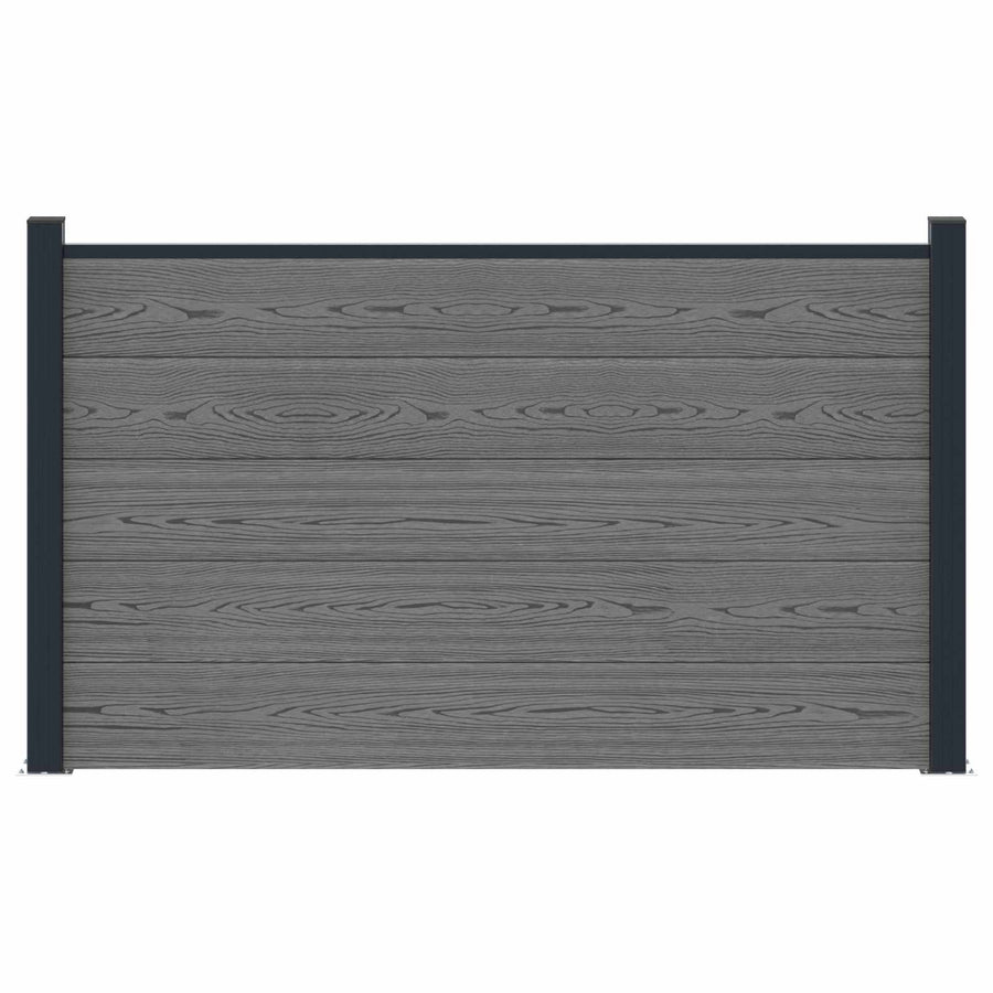 Hekpaneel WPC en Aluminium Grijs