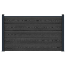 Hekpaneel WPC en Aluminium Zwart