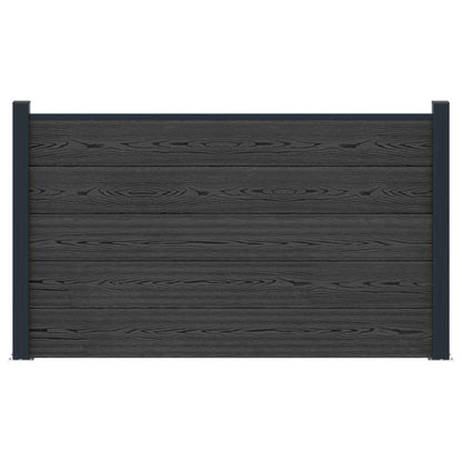 Hekpaneel WPC en Aluminium Zwart