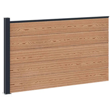 Hekpaneel WPC en Aluminium Bruin