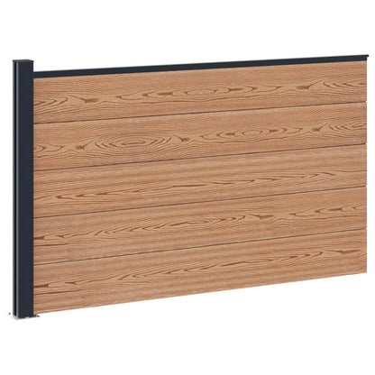 Hekpaneel WPC en Aluminium Bruin