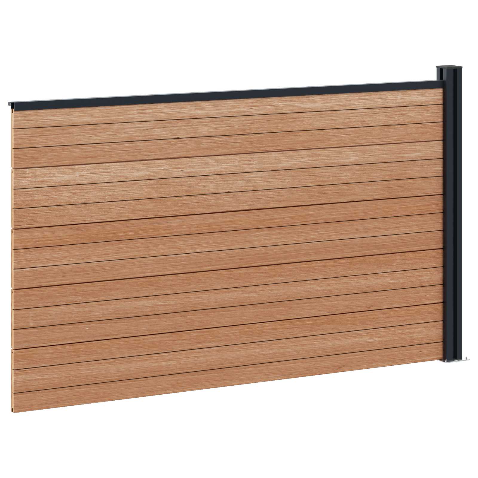 Hekpaneel WPC en Aluminium Bruin