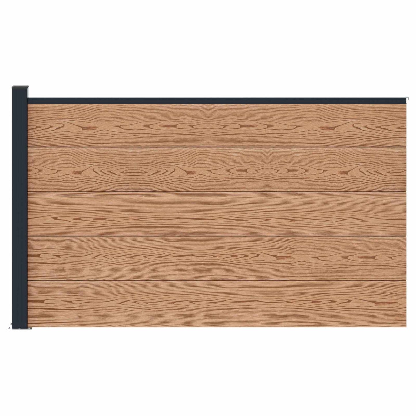 Hekpaneel WPC en Aluminium Bruin